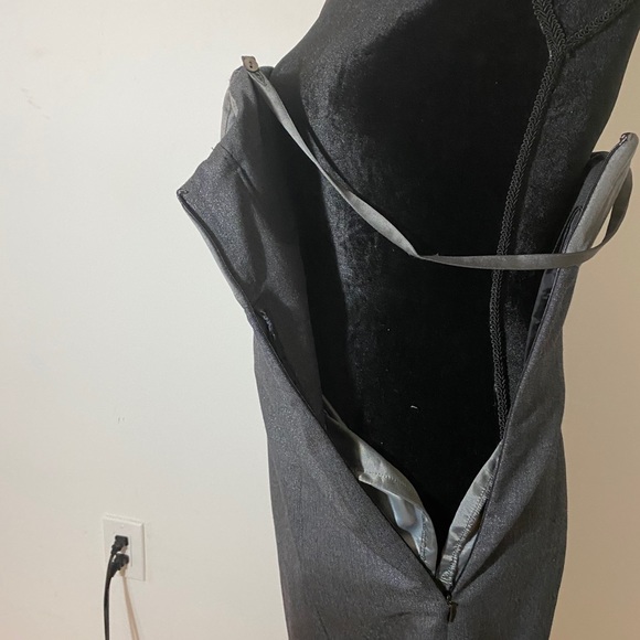 LES COPAINS COUTURE METALLIC MIDI PENCIL DRESS 42 - Picture 9 of 13